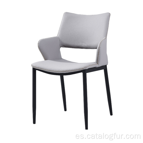 Silla de comedor de restaurante de silla de terciopelo rosa suave de muebles para el hogar de estilo nórdico